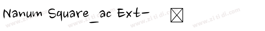 Nanum Square_ac Ext字体转换